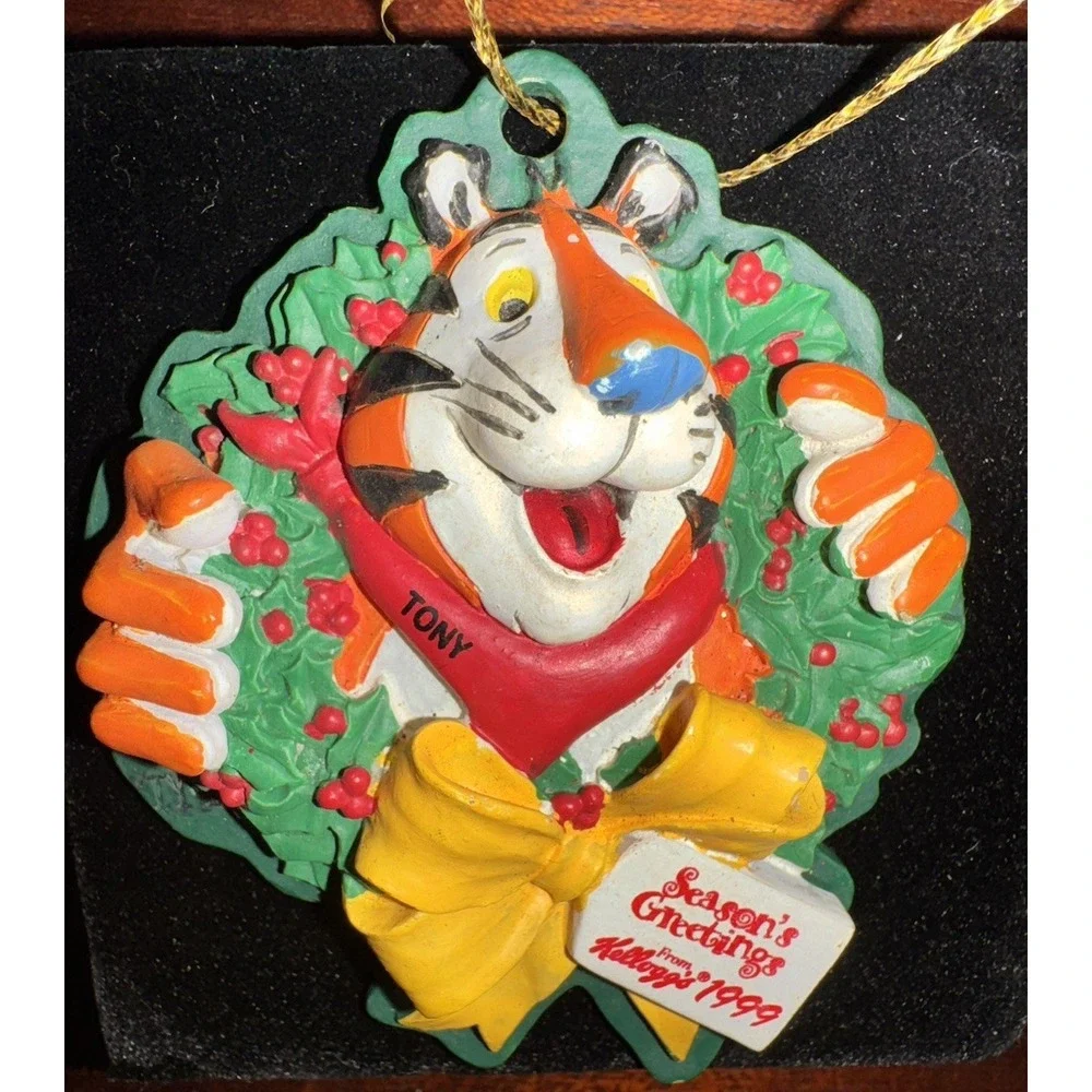 Kellogg's Tony the Tiger Christmas Ornament 1999 Holiday Cereal Mascot Decor